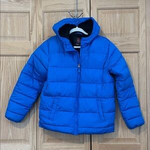 Swiss Tech Kids Hooded Blue Puffer Jacket